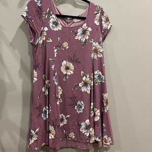 Purple dress with white flowers